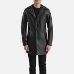 Men's Brawnton Black Leather Coat