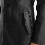 Men's Brawnton Black Leather Coat