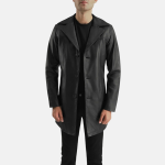 Men's Brawnton Black Leather Coat