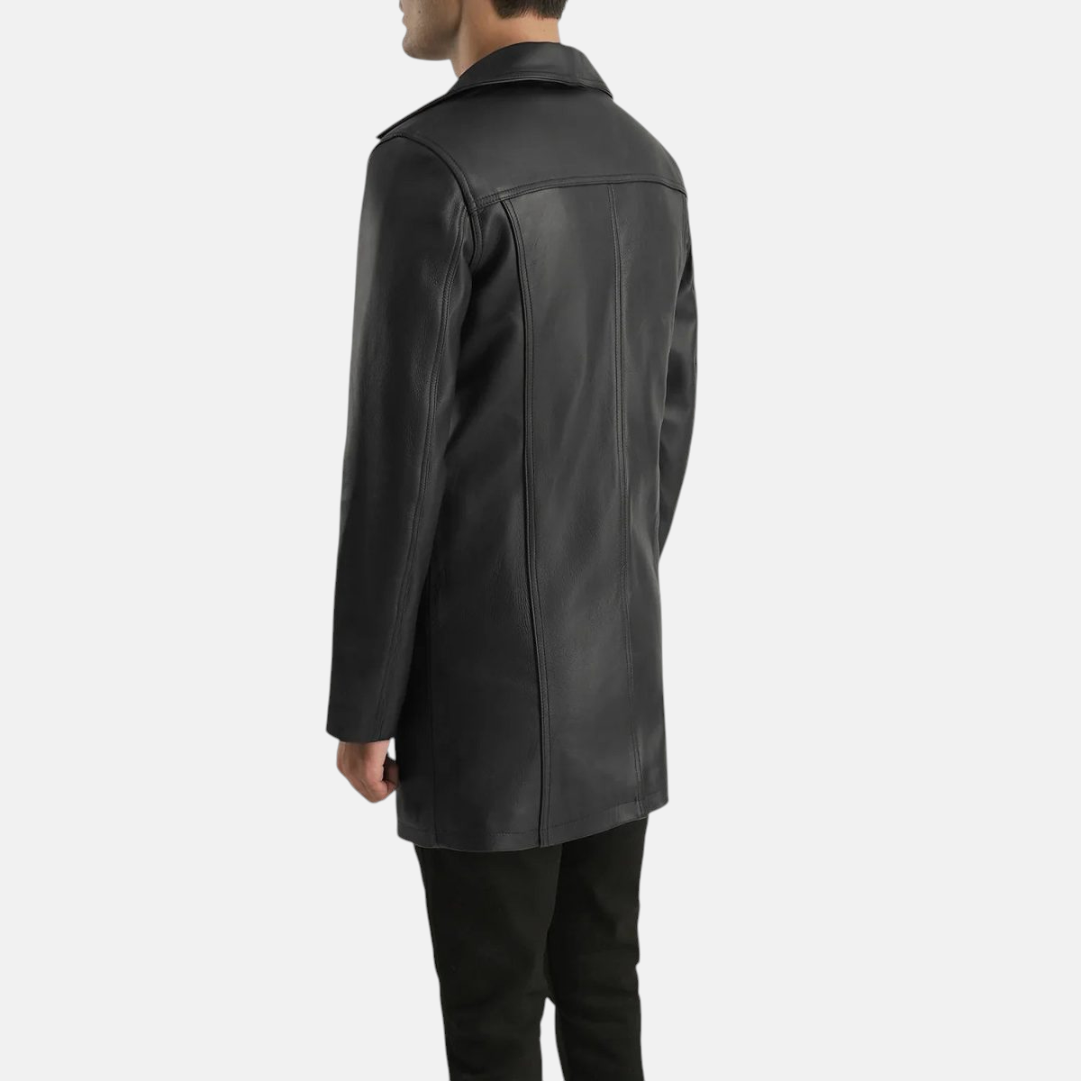 Men's Brawnton Black Leather Coat