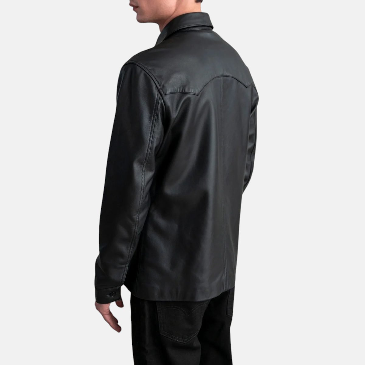 Men's Bronco Black Leather Jacket
