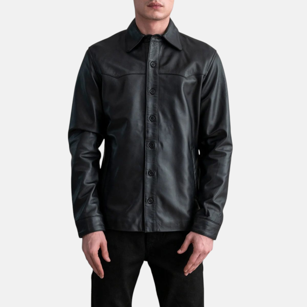 Men's Bronco Black Leather Jacket