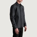 Men's Bronco Tumbled Black Leather Jacket