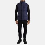 Men's Carlo Blue Hooded Puffer Vest