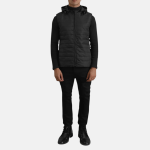 Men's Carlo Black Hooded Puffer Vest