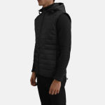 Men's Carlo Black Hooded Puffer Vest