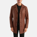 Men's Classmith Brown Leather Coat