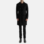Men's Claud Black Wool Double Breasted Coat