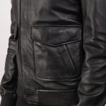 Men's Coffmen Black A2 Leather Bomber Jacket
