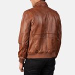 Men's Coffmen Brown A2 Leather Bomber Jacket