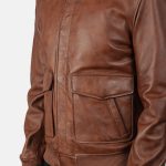 Men's Coffmen Brown A2 Leather Bomber Jacket