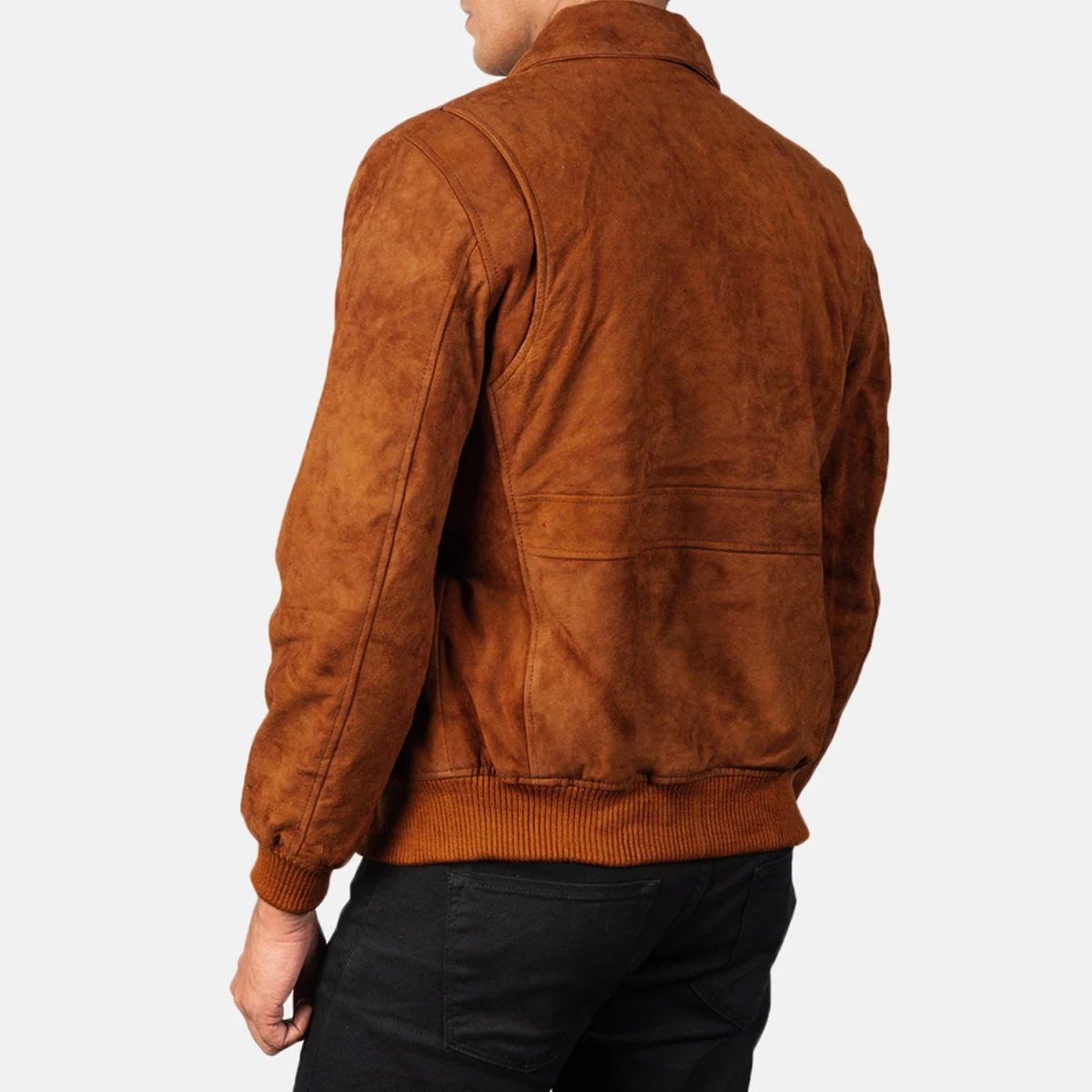 Men's Coffmen Brown Suede Leather A2 Bomber Jacket