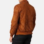 Men's Coffmen Brown Suede Leather A2 Bomber Jacket