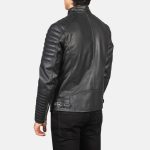 Men's Damian Black Leather Biker Jacket