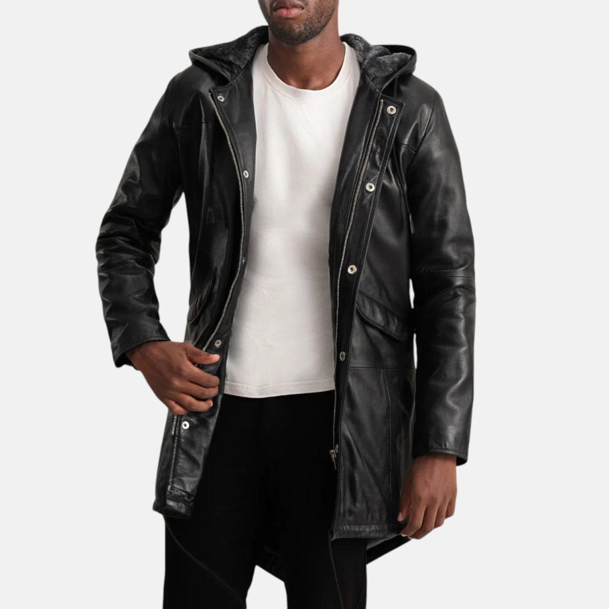 Men's Men's Delvin Leather Black Jacket