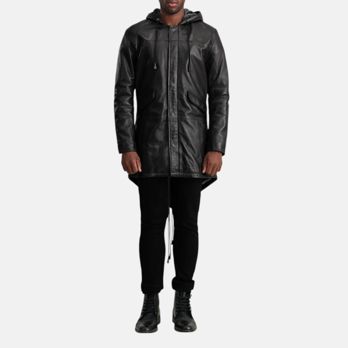 Men's Men's Delvin Leather Black Jacket