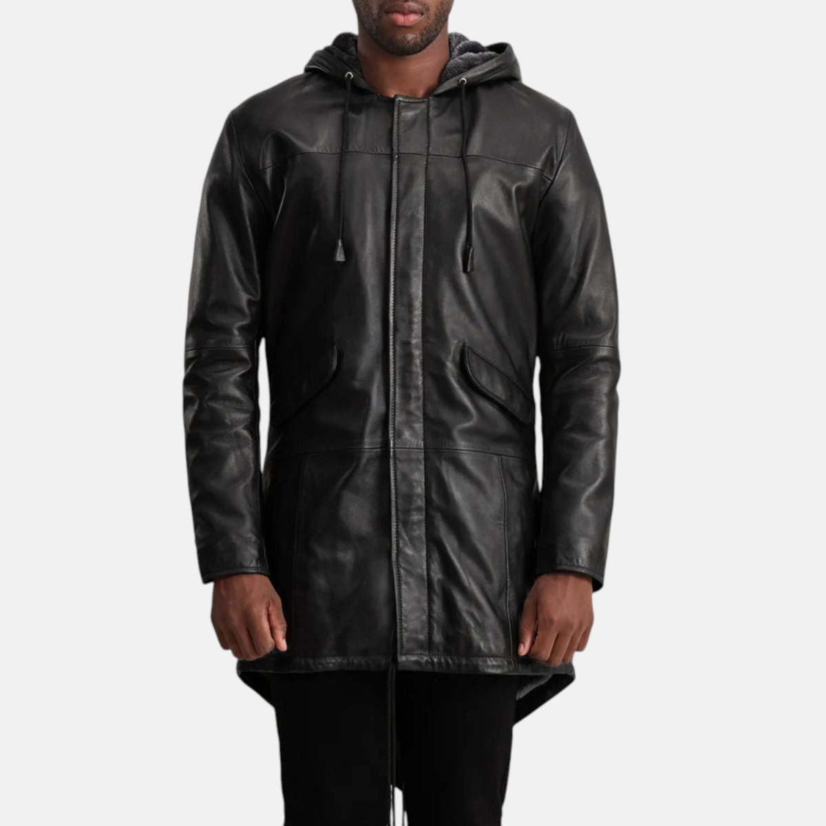 Men's Men's Delvin Leather Black Jacket