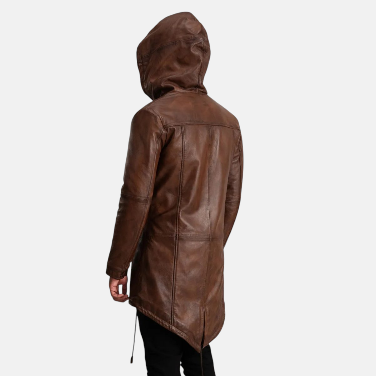 Men's Delvin Distressed Brown Leather Jacket