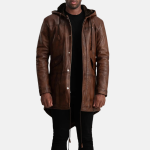 Men's Delvin Distressed Brown Leather Jacket