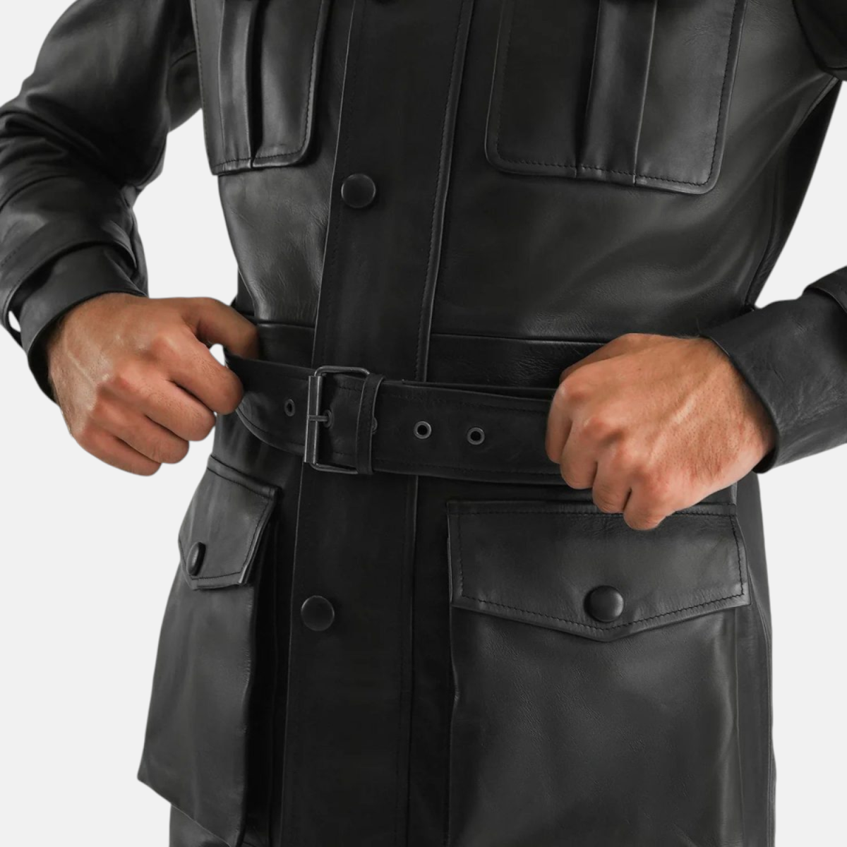 Men's Dolf Black Leather Jacket