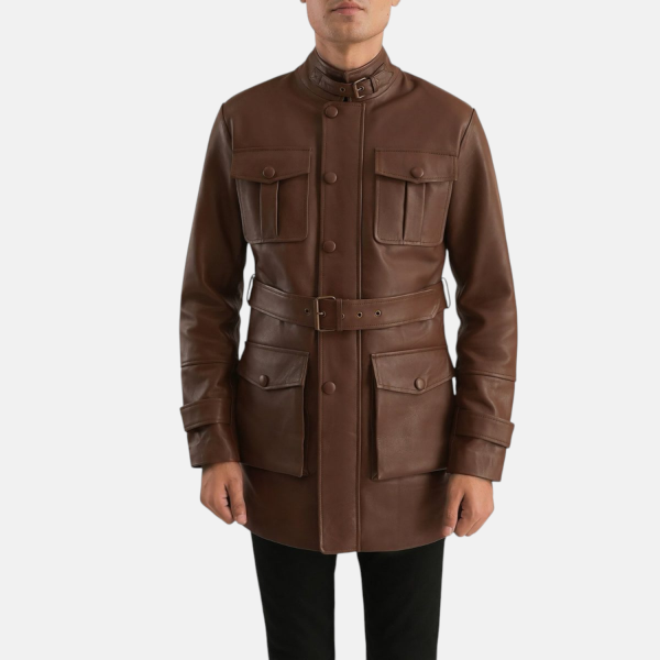 Men's Dolf Brown Leather Jacket