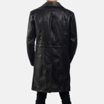 Men's Don Long Black Leather Coat