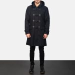 Men's Drake Black Wool Duffle Coat