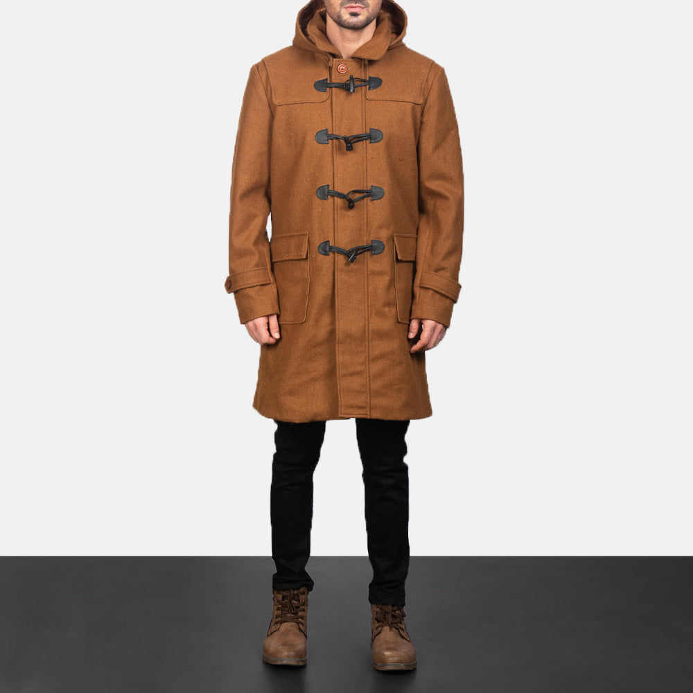 Men's Drake Khaki Wool Duffle Coat