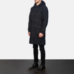 Men's Drake Black Wool Duffle Coat