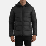 Men's Erico Black Hooded Puffer Jacket