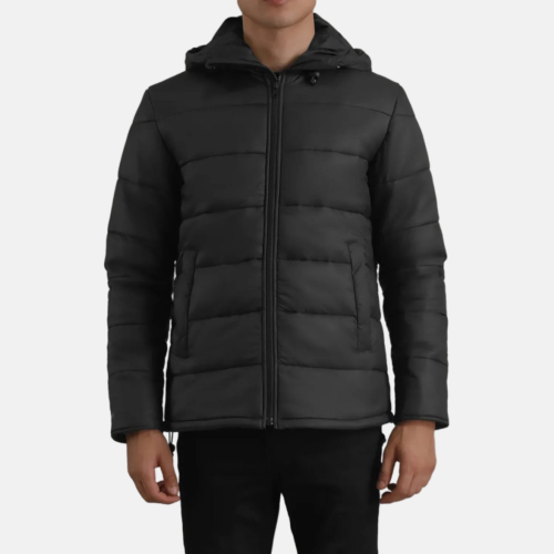 Men's Erico Black Hooded Puffer Jacket