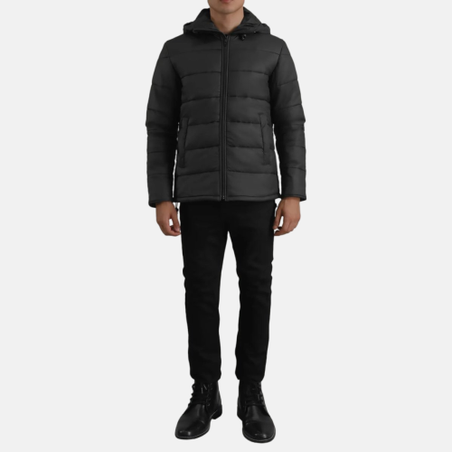 Men's Erico Black Hooded Puffer Jacket