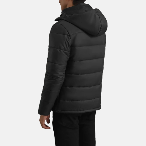 Men's Erico Black Hooded Puffer Jacket