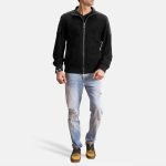 Men's Ethan Hybrid Suede Leather Bomber Jacket