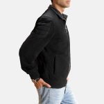Men's Ethan Hybrid Suede Leather Bomber Jacket