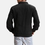 Men's Ethan Hybrid Suede Leather Bomber Jacket