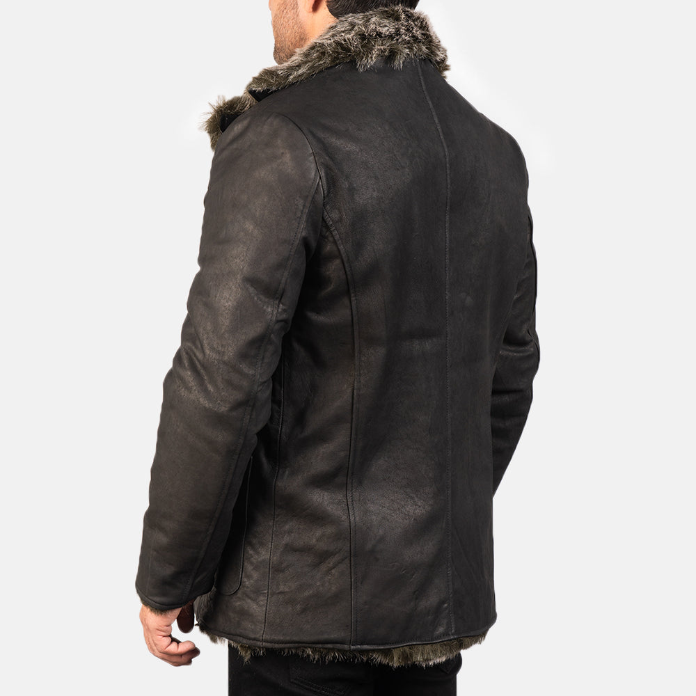 Men's Furlong Black Leather Jacket