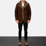 Men's Furlong Brown Suede Leather Jacket