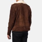 Men's Furton Mocha Suede Leather Biker Jacket
