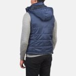 Men's Fuston Blue Hooded Puffer Vest