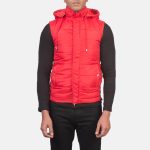 Men's Fuston Red Hooded Puffer Vest