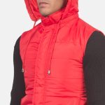 Men's Fuston Red Hooded Puffer Vest