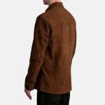 Men's Haven Brown Suede Leather Shirt style Jacket