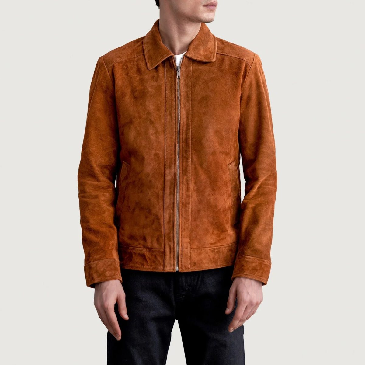 Men's Tan Brown Inferno Leather Jacket