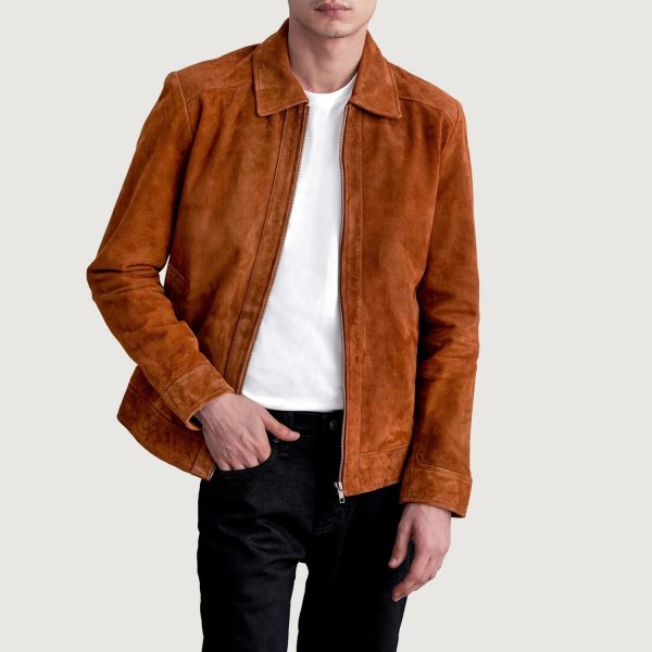 Men's Tan Brown Inferno Leather Jacket