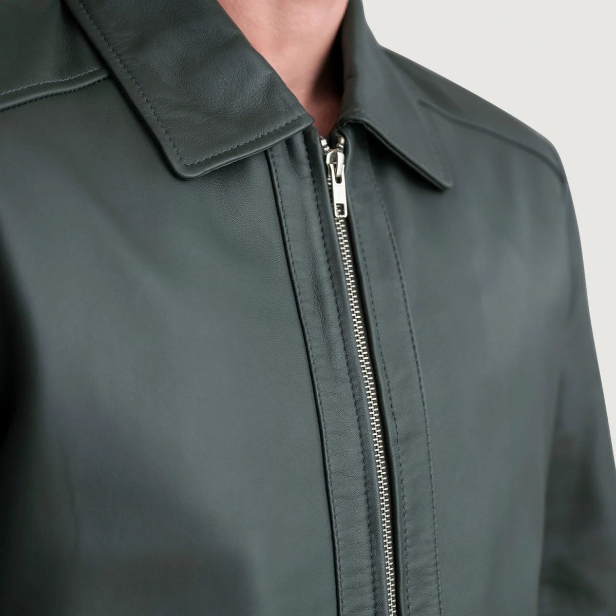 Men's Inferno Green Leather Jacket