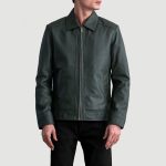Men's Inferno Green Leather Jacket