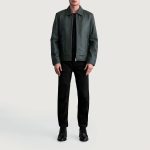 Men's Inferno Green Leather Jacket