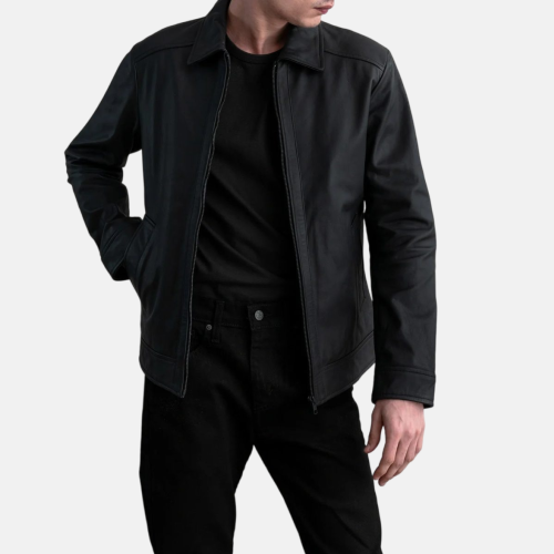 Men's Inferno Matte Black Leather Jacket