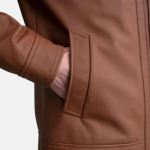 Men's Inferno Matte Brown Leather Jacket